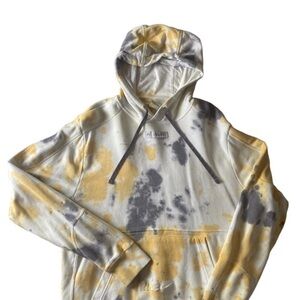 NIKE yellow tie dye sweatshirt hoodie // M Unisex